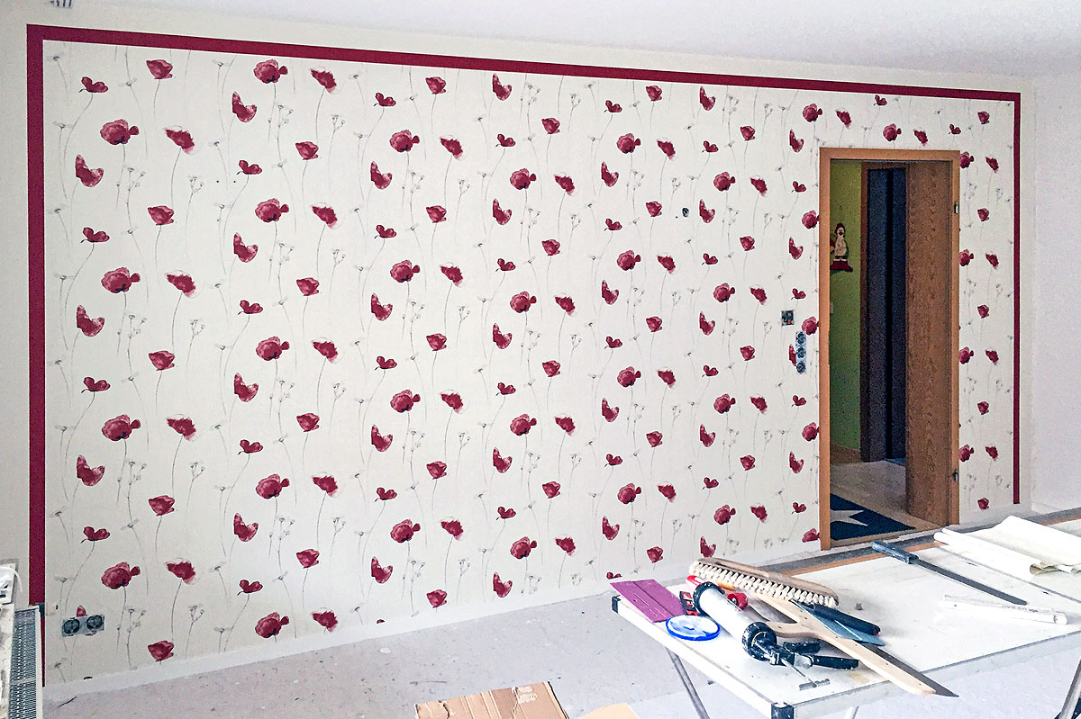 Motivtapete mit Blumen